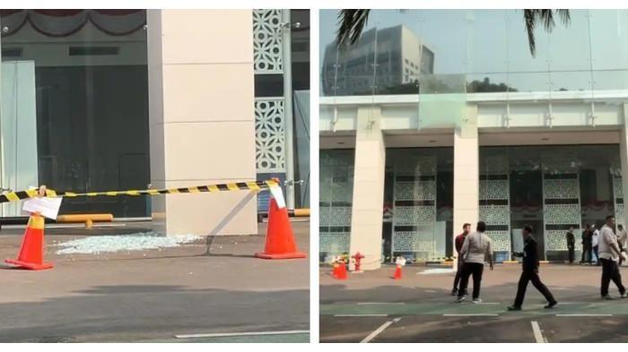 Serpihan Kaca Berserakan, Kantor BGN Mendadak Dipasang Garis Polisi - Tribunpekanbaru.com
