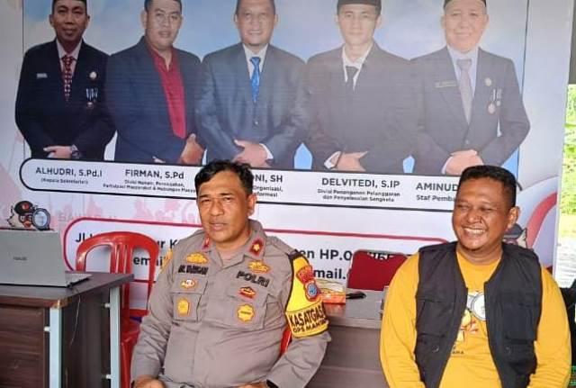 Kapolsek Kemuning Inhil Sambangi Kantor Panwaslu, Ingatkan Tidak Terlibat Politik Praktis