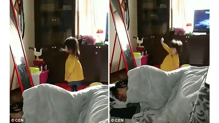 Bersinnya Terlalu Keras Sampai Bikin Terjengkang, Video Si Kecil Ini Viral