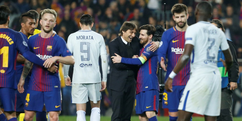 Terkuak, Conte Tertangkap Kamera Berbisik ke Messi, Tak Disangka Ini yang Dikatakannya