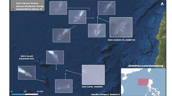 Laut China Selatan Tegang, Kapal Induk Inggris dan Kapal Perang AS Dibuntuti Kapal Perang China