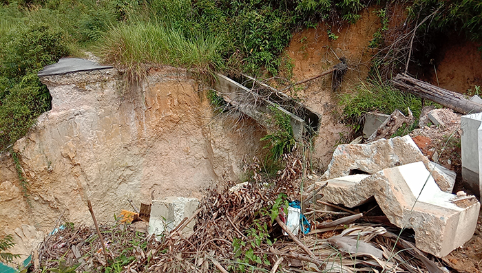 Jalan Datuk Seribu Garang Bangkinang Kota yang Longsor Diperbaiki 2022? Ini Kata Kadis PUPR Kampar