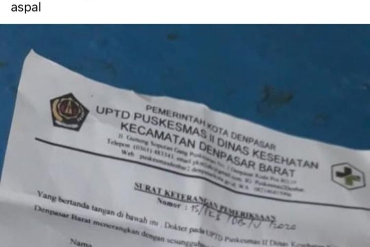 Surat Kesehatan Palsu Dijual hingga Rp 100 Ribu di Gilimanuk, Tangguk Keuntungan di Tengah Pandemi