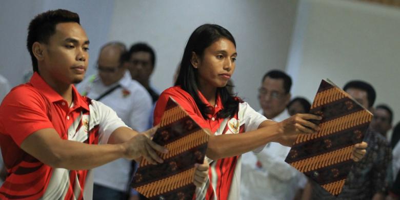 Maria Londa Pimpin Kontingen Indonesia di Pembukaan Olimpiade Rio 2016