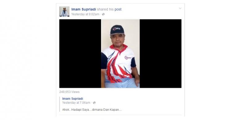 Tak Dibela BPK, Imam Si Penantang Ahok Merasa Dicubit dan Ditoyor