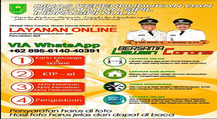 Disdukcapil Inhu Kembali Buka Pelayanan Perekaman KTP-el untuk Kepentingan Urgent
