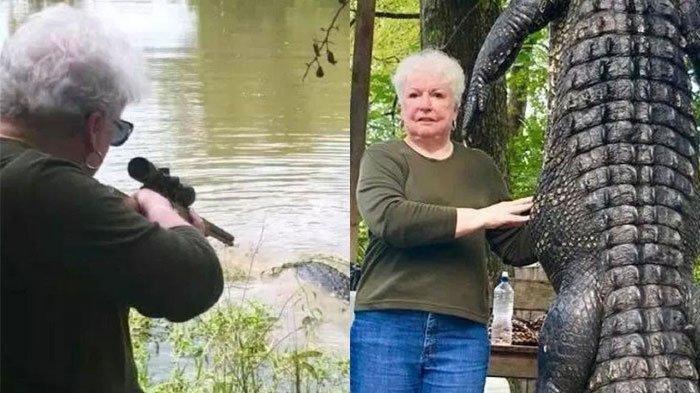 Headshot! Detik-detik Seorang Nenek Tembak Buaya Hingga Tewas karena Memangsa Kuda Kesayangannya