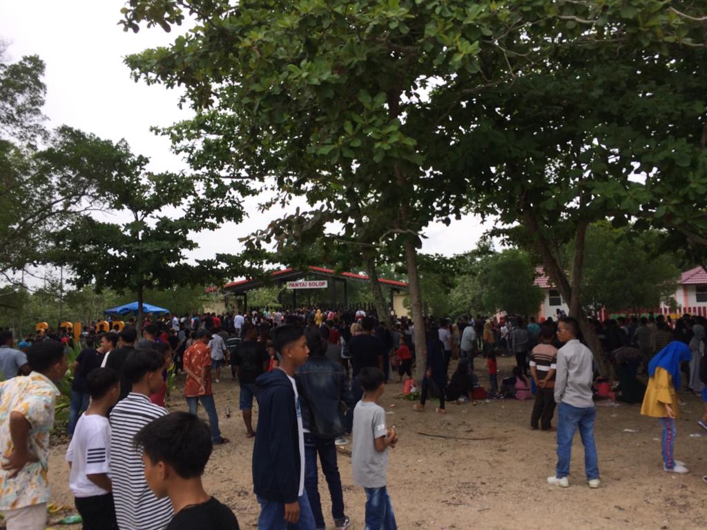 Pantai Solop Tempat Wisata Favorit Lebaran 2019 di Inhil Riau, 8 Ribu Pengunjung dalam 3 Hari