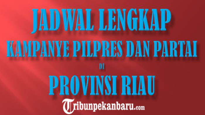 TKD Jokowi-Maruf dan BPP Riau Prabowo-Sandi Bersiap, JADWAL Lengkap KAMPANYE Pilpres 2019 di Riau