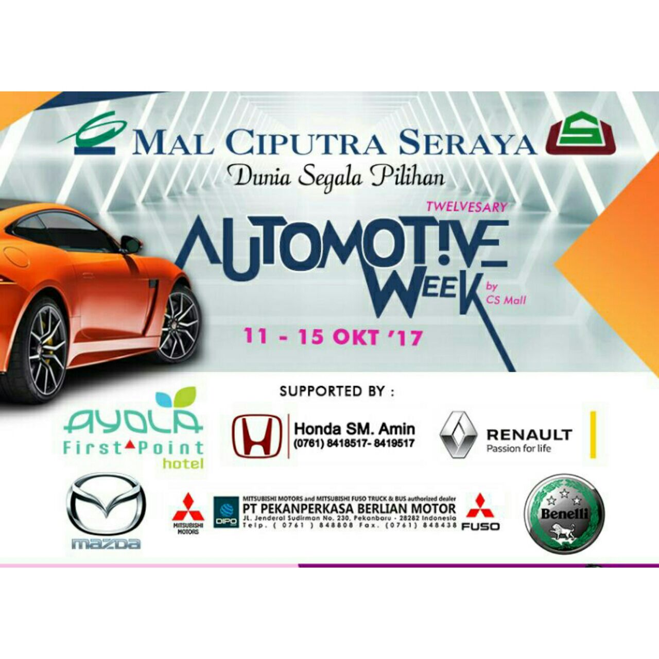 Twelvesary Automotive Week 2017 by CS Mall, Padukan Eksibisi dan Kompetisi