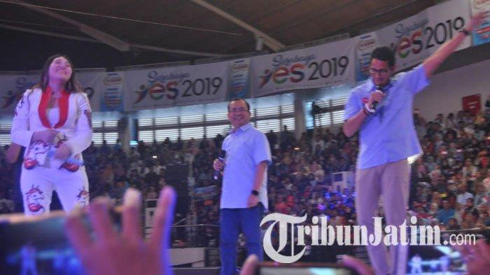 Via Vallen Ajak Sandiaga Uno Berjoget, Ribuan Penonton Ikut Meloncat