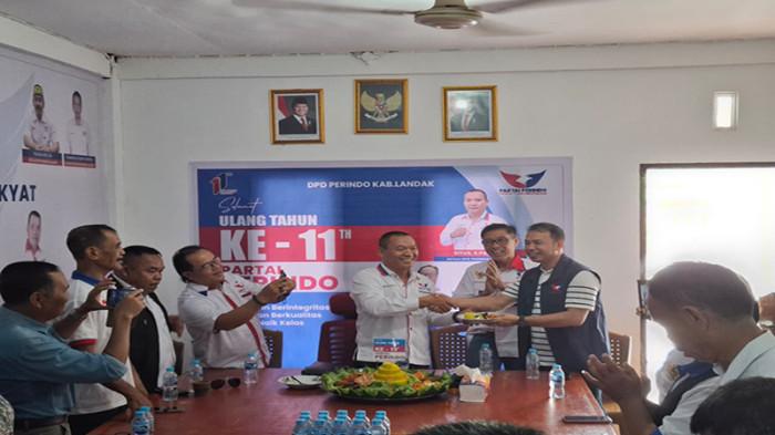 DPD Perindo Kabupaten Landak Rayakan HUT ke 11 dan Syukuran Kantor Baru