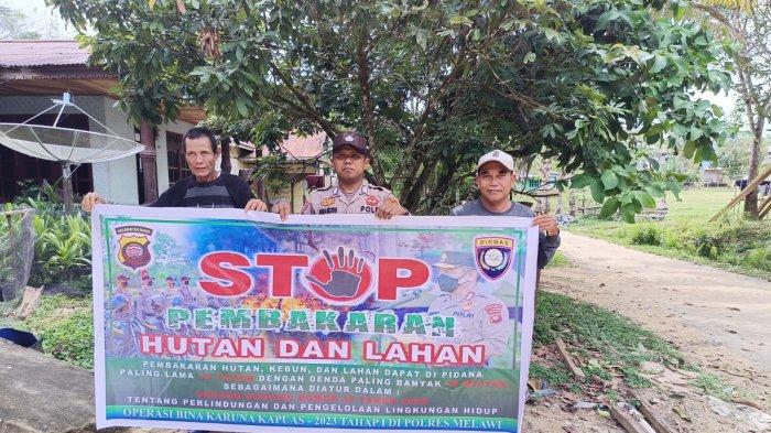Minimalisir Karhutla, Satgas Preemtif Polsek Nanga Pinoh Beri Imbauan dan Sosialisasi ke Masyarakat