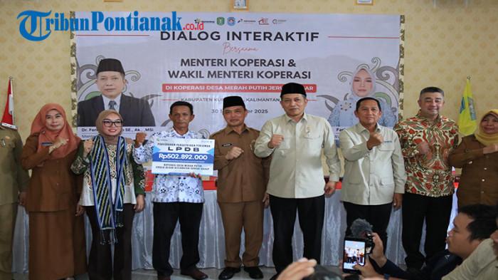 Kunjungi KDMP Jeruju Besar, Menkop Tawarkan Skema Dukung Kemajuan Koperasi di Kalbar