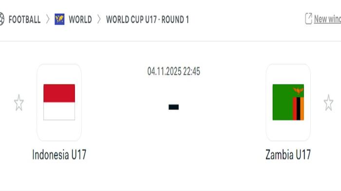 Timnas Indonesia U17 vs Timnas Zambia U17 Kapan? Cek Jadwal Garuda Muda di Piala Dunia U17 2025
