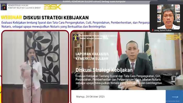 Kemenkum Kalbar Ikuti Diskusi Strategi Kebijakan Hukum, Dorong Digitalisasi Regulasi Jabatan Notaris