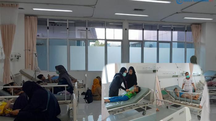 KERACUNAN MBG - Kondisi pasien yang diduga keracunan makanan MBG, di ruangan IGD RSUD dr Achmad Diponegoro Putussibau, Kabupaten Kapuas Hulu Provinsi Kalimantan Barat, Selasa 4 November 2025. Terdapat 12 anak yang kini dirawat di RSUD dr Achmad Diponegoro Putussibau.