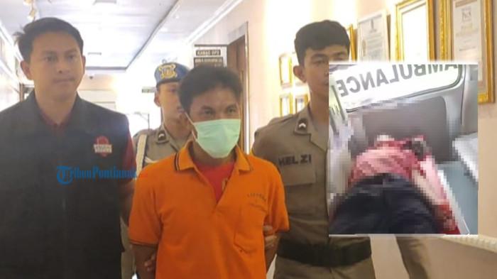 PENGANIAYAAN JONGKAT - Pelaku SY (38) dihadirkan saat proses press release pengungkapan kasus penganiayaan yang mengakibatkan satu orang meninggal dunia di Kecamatan Jongkat. Press Release dilaksanakan di Aula Rupatama Mapolres Mempawah, Senin 17 November 2025 siang. Polisi berhasil mengungkap motif SY membunuh lansia 60 tahun.
