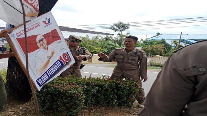 Imbau Caleg Tak Pasang Baliho di Pohon, Satpol PP Pontianak Tertibkan 400 Baliho Caleg