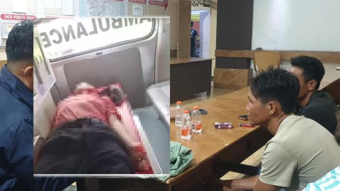 PENGANIAYAAN SDN JONGKAT - Kasat Reskrim Polres Mempawah AKP Mhd Ginting bersama Kapolsek Jongkat Iptu Kusdarwanto melakukan interogasi pelaku penganiayaan di Jalan Raya depan SDN 11 Jongkat, Desa Peniti Luar, Kecamatan Jongkat, Kabupaten Mempawah, pada Jumat 14 November 2025 yang berhasil ditangkap, Sabtu 15 November 2025 malam.