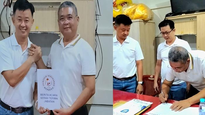 DIKUKUHKAN - Sugioto atau yang akrab disapa Rico resmi dikukuhkan sebagai Ketua Pemadam Kebakaran (PMK) Merdeka Pontianak periode VII tahun 2025–2028.