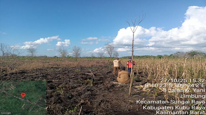 BPBD Kalbar Lakukan Pemantauan Pasca Bencana Karhutla di Kubu Raya