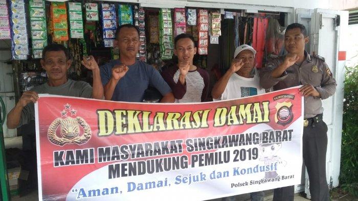 Brigpol Heru Sosialisasikan Deklarasi Pemilu Damai Pada Warga