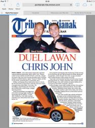 Cino Berduel Melawan Chris John