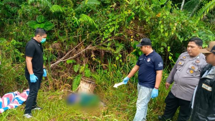 JASAD ABANG TO - Evakuasi jenazah seorang pria yang ditemukan meninggal dunia di Jalan Botong, Dusun Selabi, Desa Seberang Kapuas, Kecamatan Sekadau Hilir, pada Senin 15 Juni 2026. Tim Inafis Satreskrim Polres Sekadau bersama personel Polsek Sekadau Hilir melakukan olah TKP dan pemeriksaan awal.