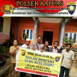 Bhabinkambtibmas Tanjung Kapuas Sosialisasi Penanggulangan Karhutla
