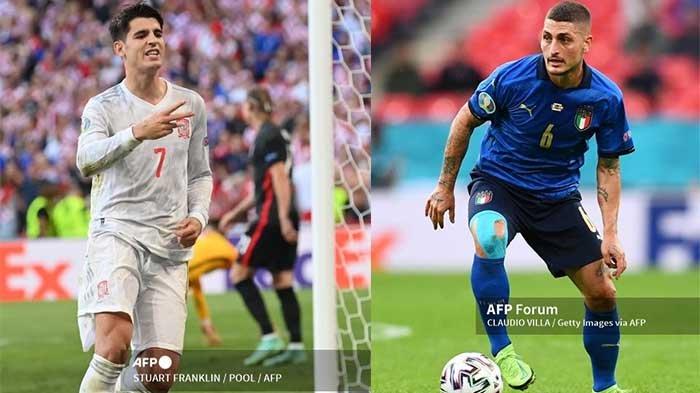 Hasil Pertandingan Italia vs Spanyol Euro 2021, Live RCTI - Mola TV Rabu 7 Juli Tim Matador Menang ?