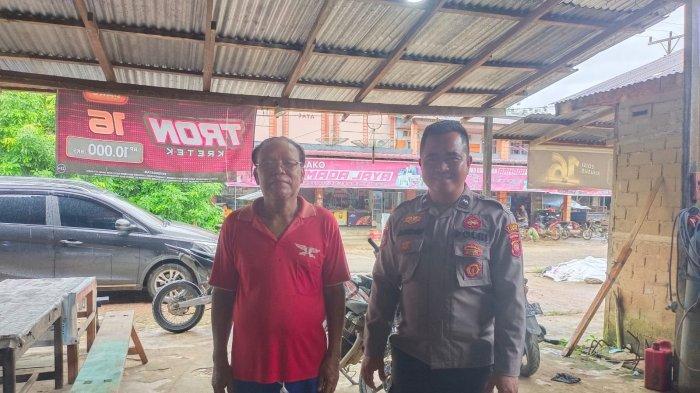 Kanit Binmas Polsek Kuala Behe Sampaikan Imbauan Kamtibmas Saat Patroli pada Masyarakat