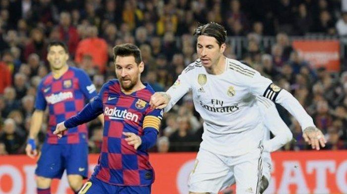 LIVE ELCLASICO ke-45, Cek Prediksi Starting Line-up Real Madrid vs Barcelona - Duel Ramos vs Messi