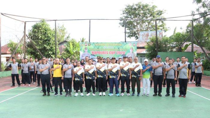 Sambut Hari Bhayangkara Ke-78, Polres Sanggau Bareng PELTI Gelar Kejuaraan Tenis Lapangan
