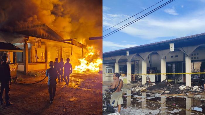 KEBAKARAN MEMPAWAH - Kebakaran yang menghanguskan satu unit ruko tiga pintu di kawasan Pondok Page, Dusun Sekek, Desa Pak Laheng, Kecamatan Toho, Kabupaten Mempawah, Kamis 19 Maret 2026 dini hari. Kerugian fantastis dirasakan pemilik ruko yang mengalami luka bakar.