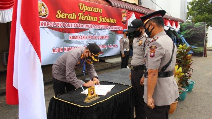 Kapolresta Pontianak Pimpin Sertijab Kapolsek Pontianak Timur