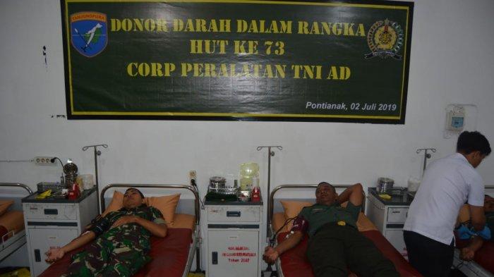Songsong HUT Palad ke-73, Paldam XII/Tanjungpura Gelar Donor Darah