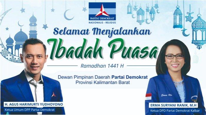 Dewan Pimpinan Daerah Partai Demokrat Kalbar Ucapkan Selamat Menjalankan Ibadah Puasa