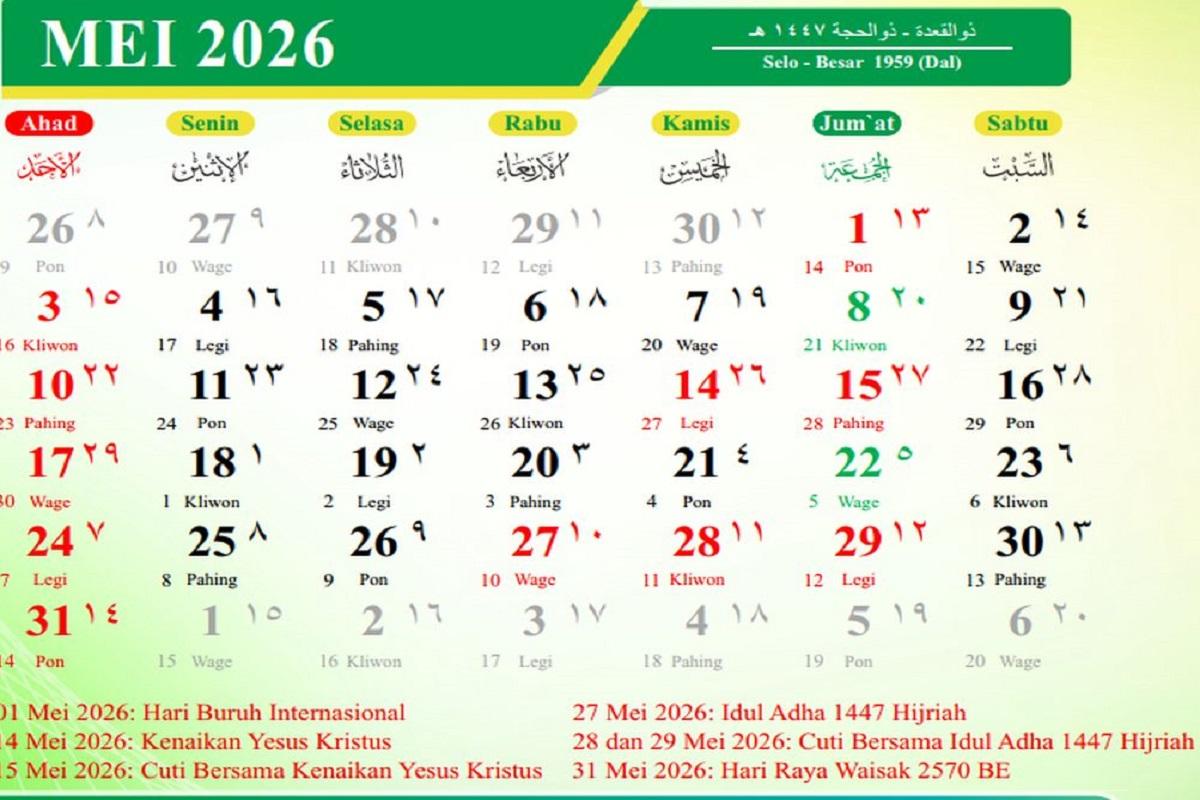 Daftar Long Weekend Hari Buruh 2026, Ada 3 Hari Libur Berturut-Turut