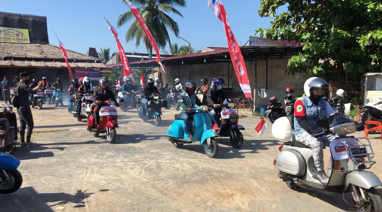 56 Scooterist Kalbar Rayakan Hari Kemerdekaan Dengan Touring ke Kalteng, Tempuh Jarak 600 KM
