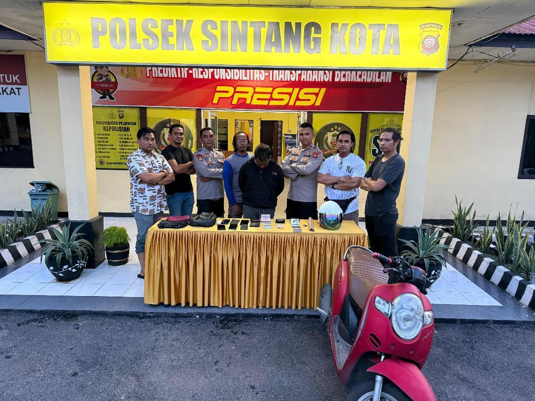 Spesialis Pencurian Jok Motor di Kawasan Ex Lapter Sintang Diringkus Polisi, Sudah Beraksi 4 Kali