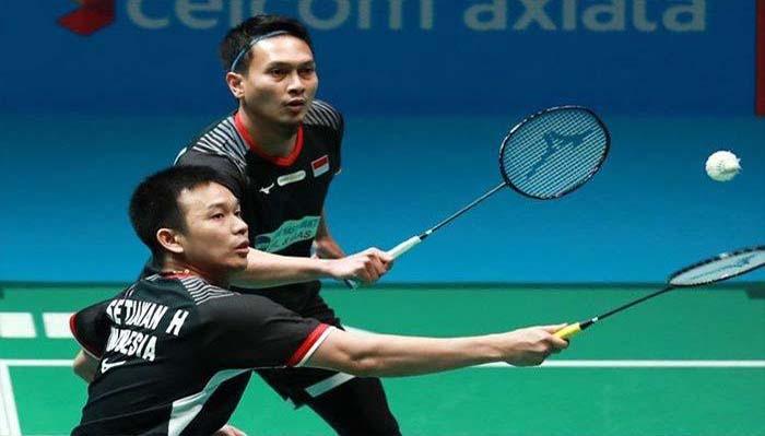 Hasil Ahsan / Hendra vs Aaron Chia / Soh Wooi Yik Final Kejuaraan Dunia BWF 2022 Tuntas 2 Set