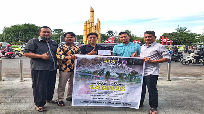 Wujud Dukungan Moral dan Materil, Persaudaraan Sambas Serantau Salurkan Bantuan untuk Korban Banjir
