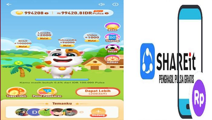 Cara Undang Teman Pakai QR Code SHAREit Misi Dapat Pulsa Gratis dan Hanya Nonton Hasil Koin