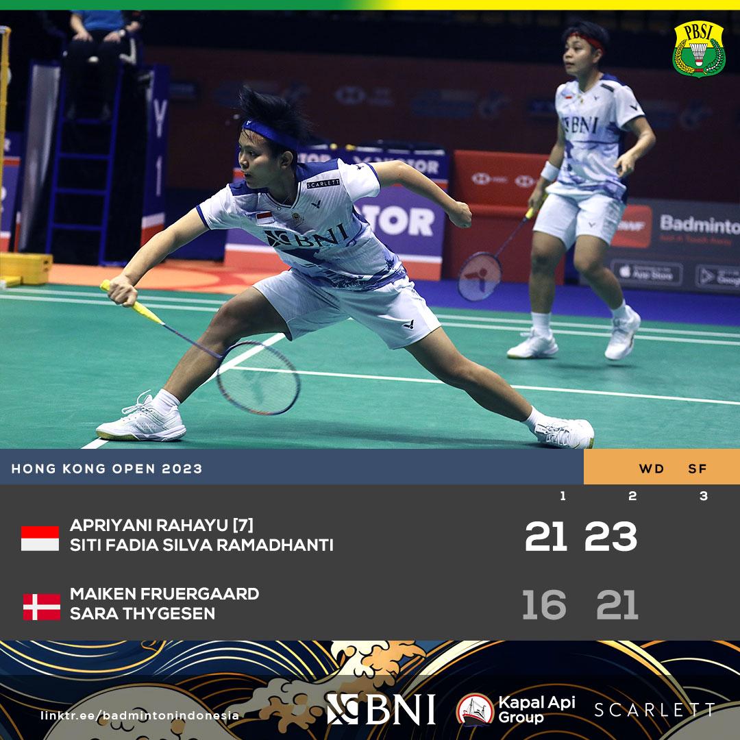 Apriyani/Fadia Lolos ke Jadwal Final Hongkong Open 2023, Musuh Bebuyutan asal Jiran Malaysia Menanti