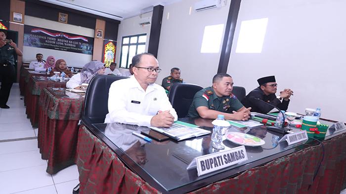 TMMD ke-116 Segera Dimulai, Pemkab Sambas Ikuti Rakor Teknis Bersama Kodim 1208