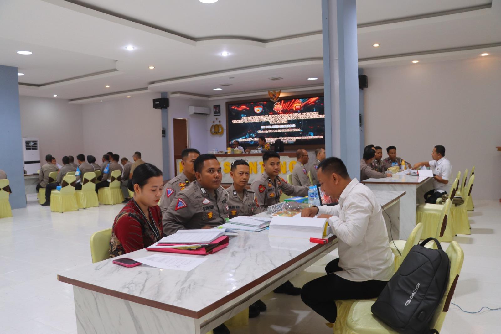 Itwasda Polda Kalbar Audit Kinerja Aspek Pelaksanaan dan Pengendalian Polres Sintang dan Jajaran
