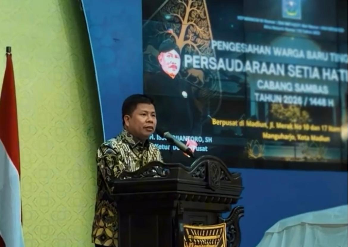 Satono Ajak Warga Baru PSHT Jadi Teladan dan Penjaga Kerukunan di Sambas - Tribunpontianak.co.id