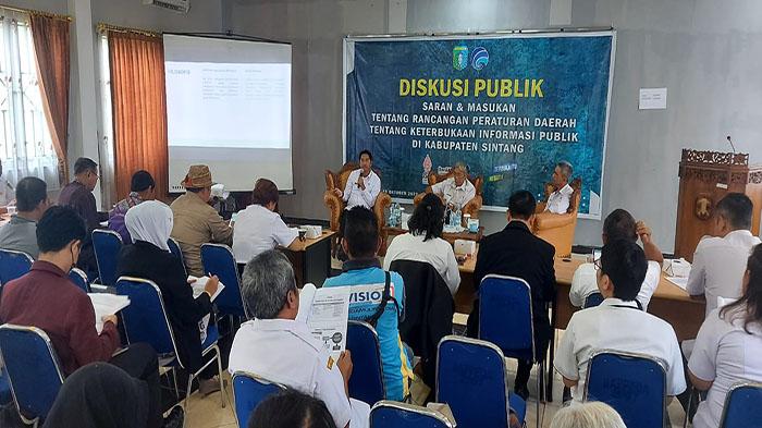 Tampung Masukan & Saran, Diskominfo Sintang Gelar Diskusi Bahas Raperda Keterbukaan Informasi Publik
