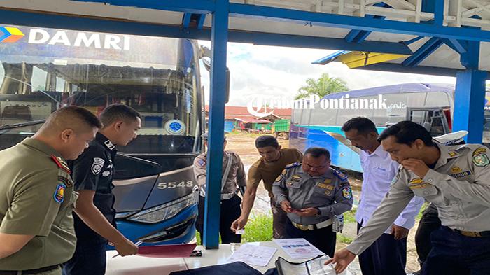 Hasil Ramp Check, Dishub Kapuas Hulu Temukan Kondisi Ban Bus Sudah Gundul